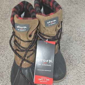 Cougar Storm Black and Brown Waterproof Boots